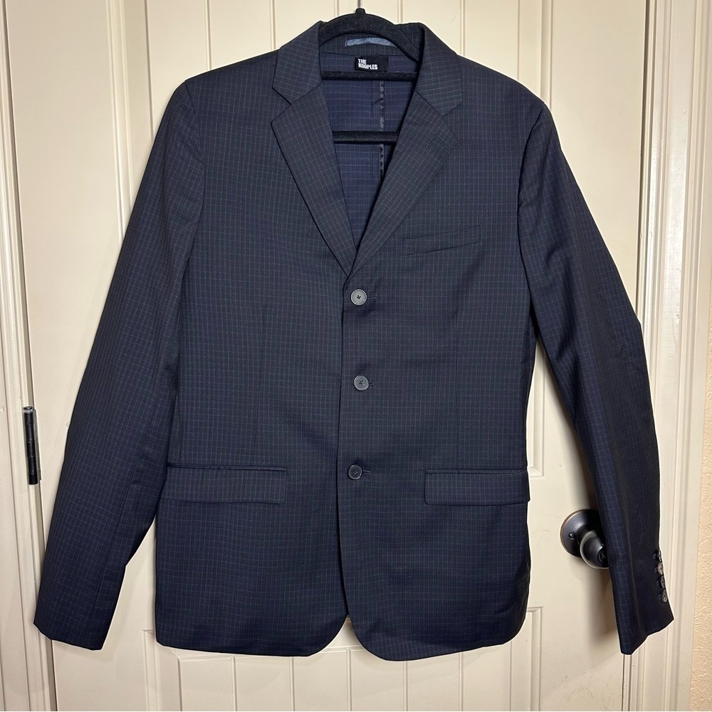 NWT The Kooples Men's Wool Navy Slim Fit Unlined Suit Jacket Blazer 46 $580 - Picture 2 of 16